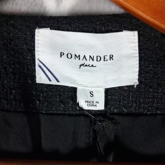 Tuckernuck Pomander Place Dress Small Black Kiera Tweed Gold Button Textured - Picture 2 of 11